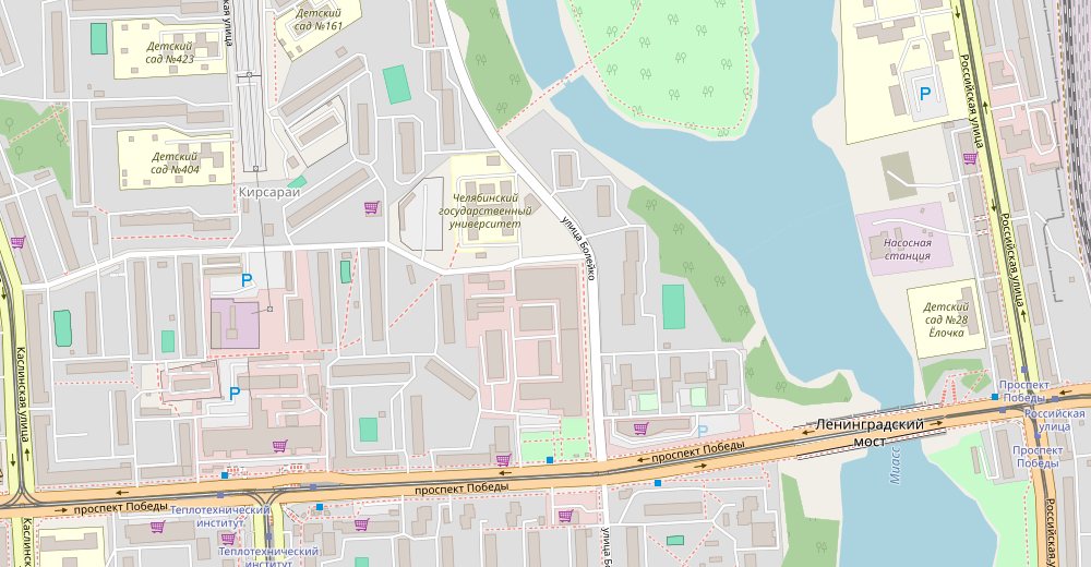 Карта — г. Москва, ул. Примерная, д. 1, офис 1